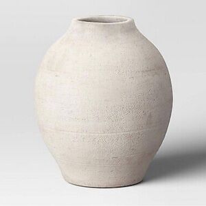 Large Ceramic Rustic Artisan Vase 10” - Threshold